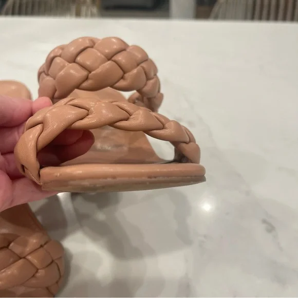 Madden Girl tan braided strappy block heels - Picture 11 of 16